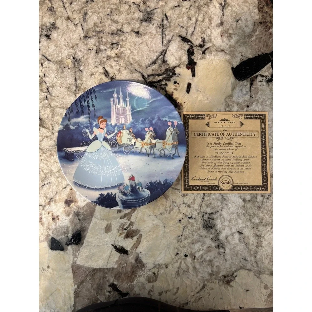 Disney Princess‎ 1st Issue Plate Set - Cinderella, Sleeping Beauty, Snow White